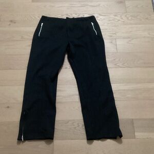 Ralph Lauren Black Straight-Leg Zip Pocket Pants